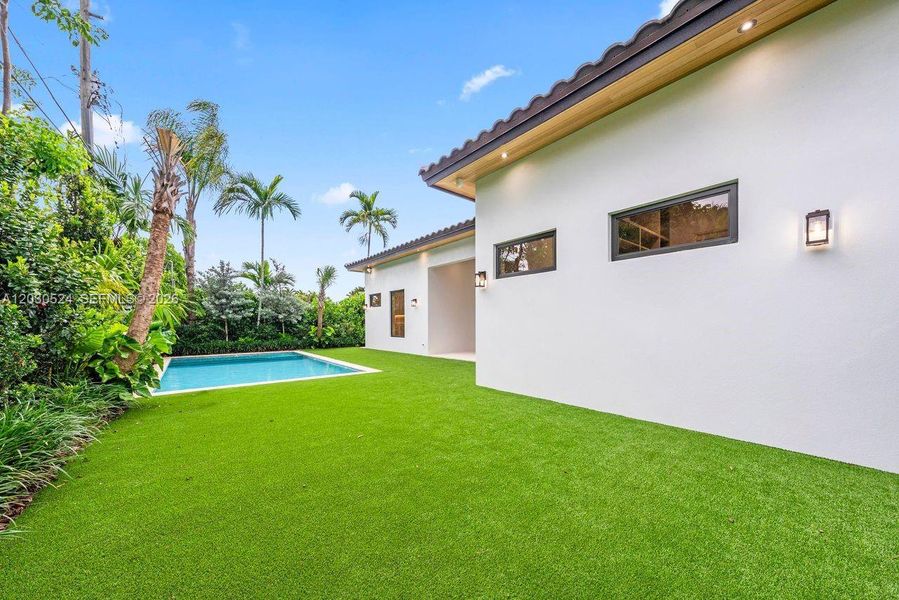 Exterior details and patio area of a home in , Miami (Image 32). Exterior details and patio area of a home in , Miami (Image 32).