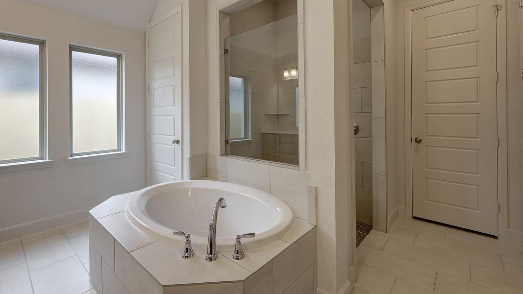 Furnished interior view inside a new home in Alsatian Oaks 50', Castroville (Image 11).