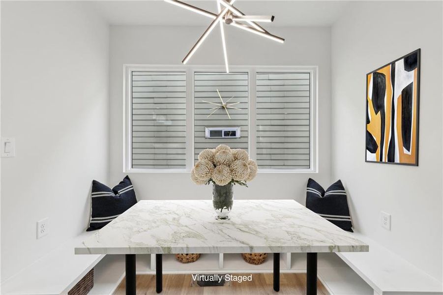 Furnished interior view inside a new home in , Atlanta (Image 9).