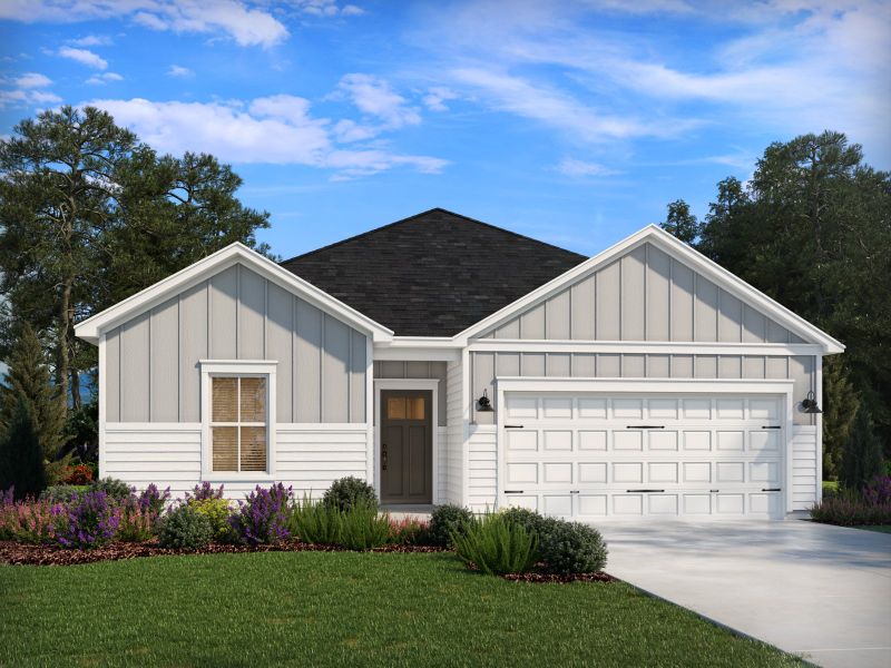 Representative exterior photo of a completed home built from the Newport by Meritage Homes in Briarcreek - Legacy Series, Cane Ridge, TN (Image 1).