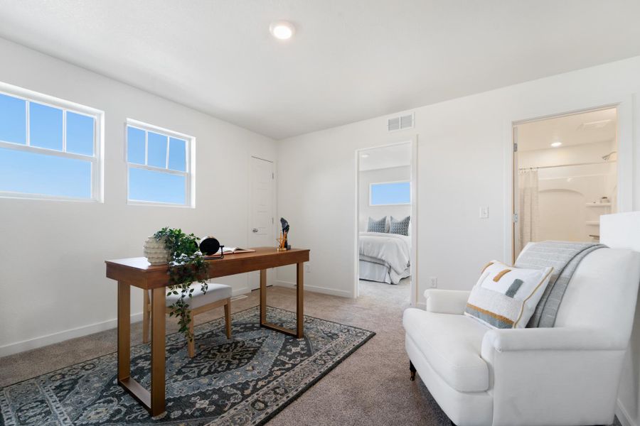 Furnished interior view inside a new home in Union Colony West, Greeley (Image 23).