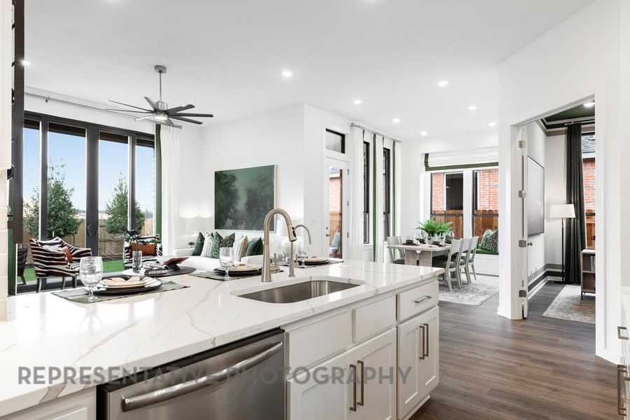 Furnished interior view inside a new home in 6 Creeks at Waterridge: 60ft. lots, Kyle (Image 11).