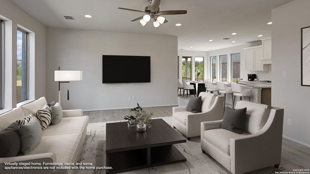 Furnished interior view inside a new home in Ladera 40', San Antonio (Image 13).