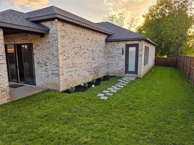 Partly virtual grass until the rest fills in.