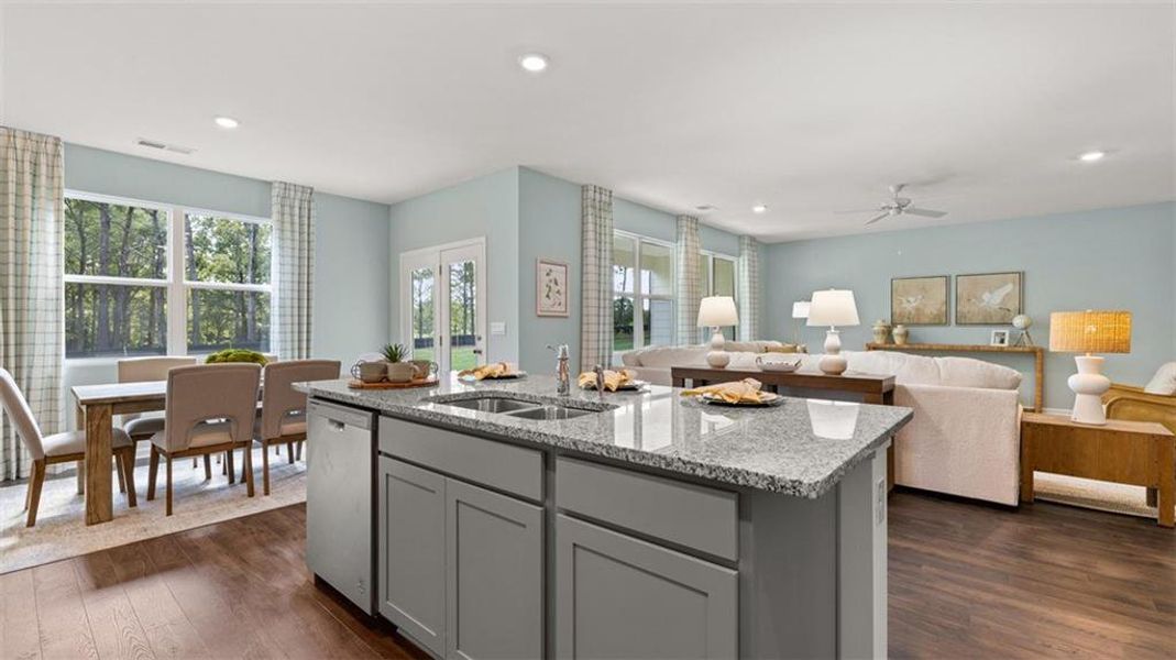 Furnished interior view inside a new home in Jackson Landing, Jefferson (Image 5).
