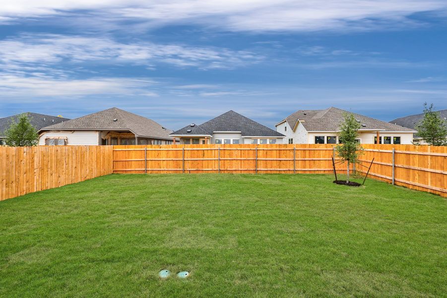 Exterior details and patio area of a home in Prairie Winds, Hutto (Image 20).