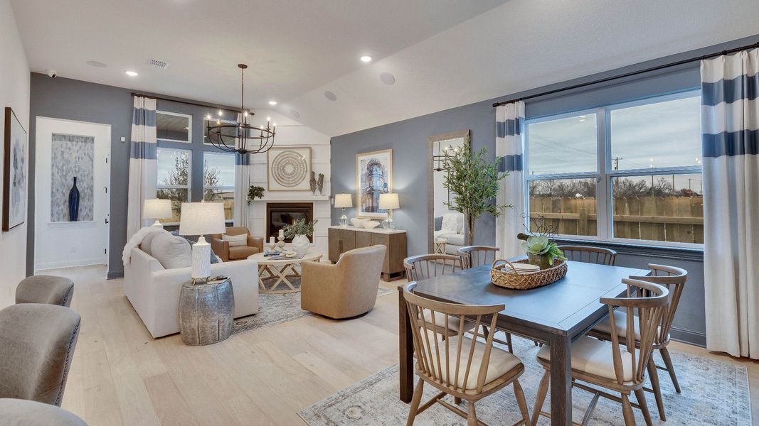 Representative furnished interior of a home built from the Juniper by DRB Homes in Devine Landing, Leander (Image 12).