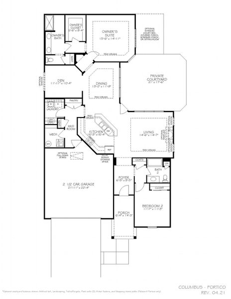 2D floor plan layout for the Portico by Epcon Communities in The Courtyards at Lupton Village, Fort Lupton, CO (Image 3). 2D floor plan layout for the Portico by Epcon Communities in The Courtyards at Lupton Village, Fort Lupton, CO (Image 3).