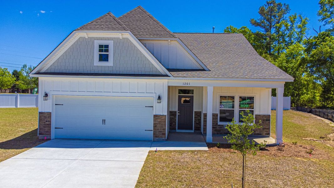 Representative exterior photo of a completed home built from the Barnard II by Great Southern Homes in Shady Grove, Conway, SC (Image 26).