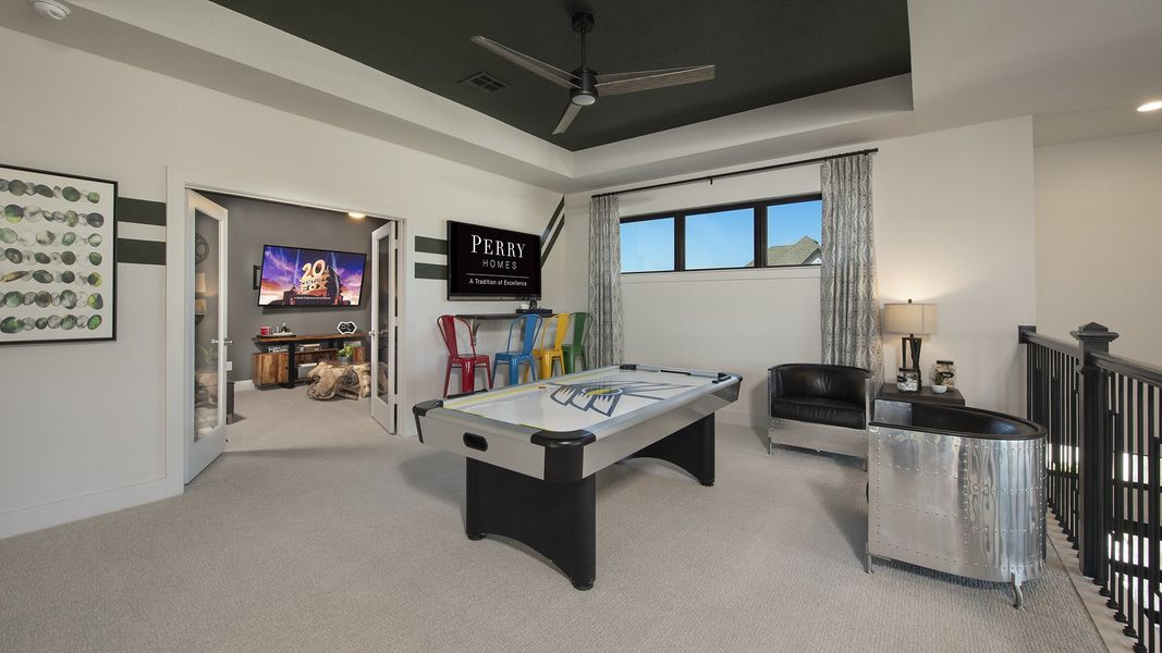 Furnished interior view inside a new home in Weston Oaks 55', San Antonio (Image 12). Furnished interior view inside a new home in Weston Oaks 55', San Antonio (Image 12).