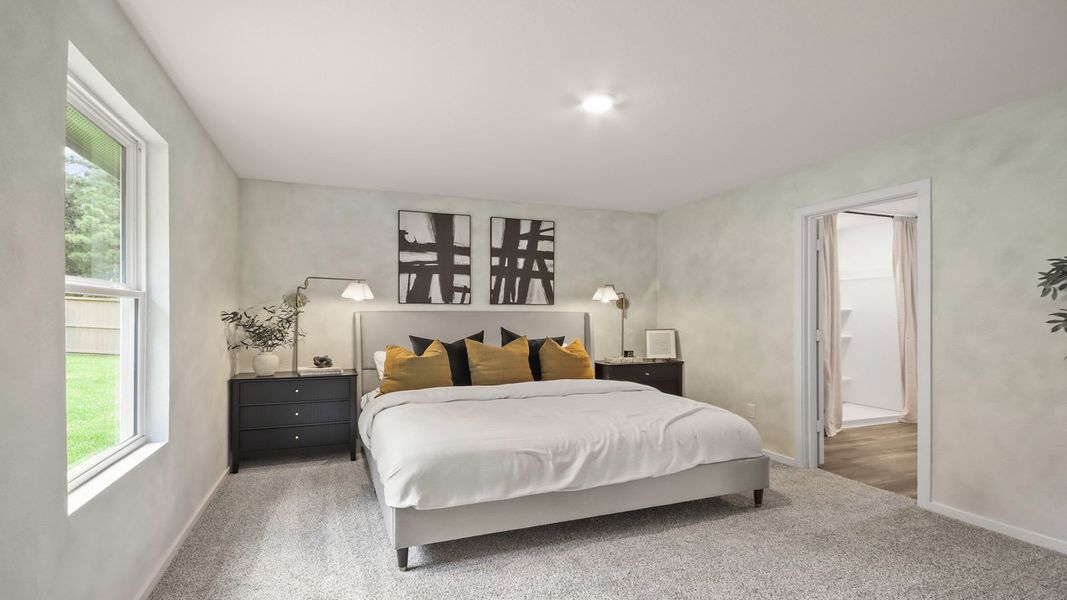 Furnished interior view inside a new home in The Canopies, Splendora (Image 9).