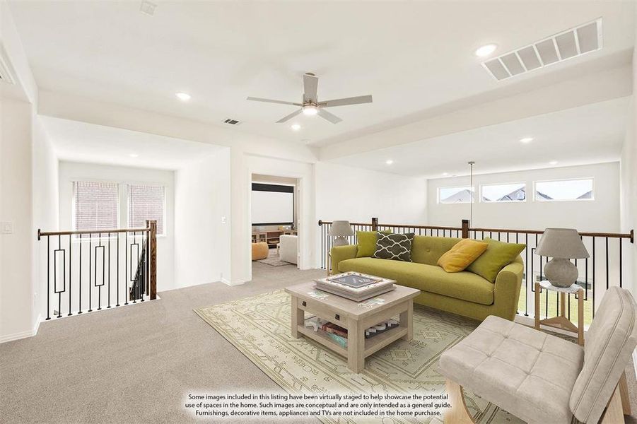 Furnished interior view inside a new home in Creekview Meadows, Pilot Point (Image 10).
