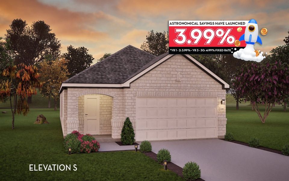 Front exterior of a new home in Westridge, McKinney, TX, highlighting curb appeal (Image 1). Front exterior of a new home in Westridge, McKinney, TX, highlighting curb appeal (Image 1).