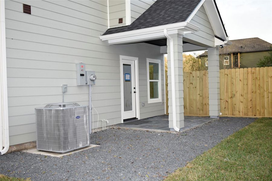 Exterior details and patio area of a home in , Houston (Image 4).