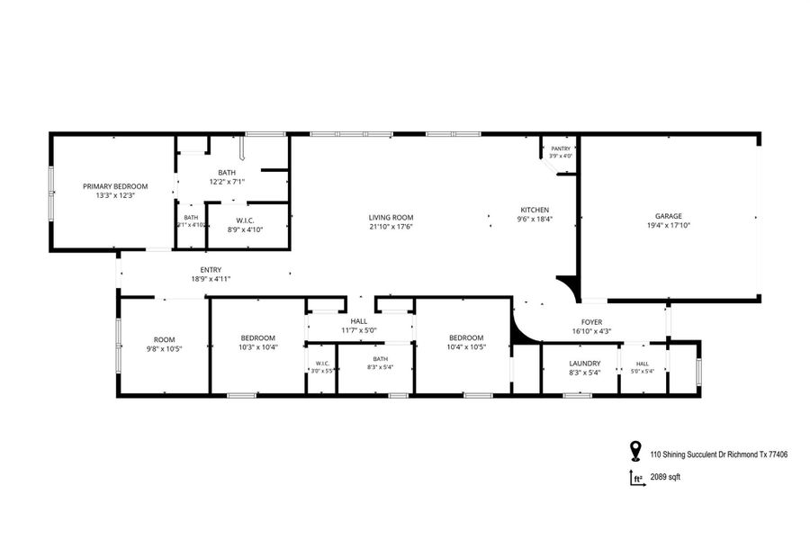 2D floor plan layout of this home in , Richmond, TX (Image 5). 2D floor plan layout of this home in , Richmond, TX (Image 5).