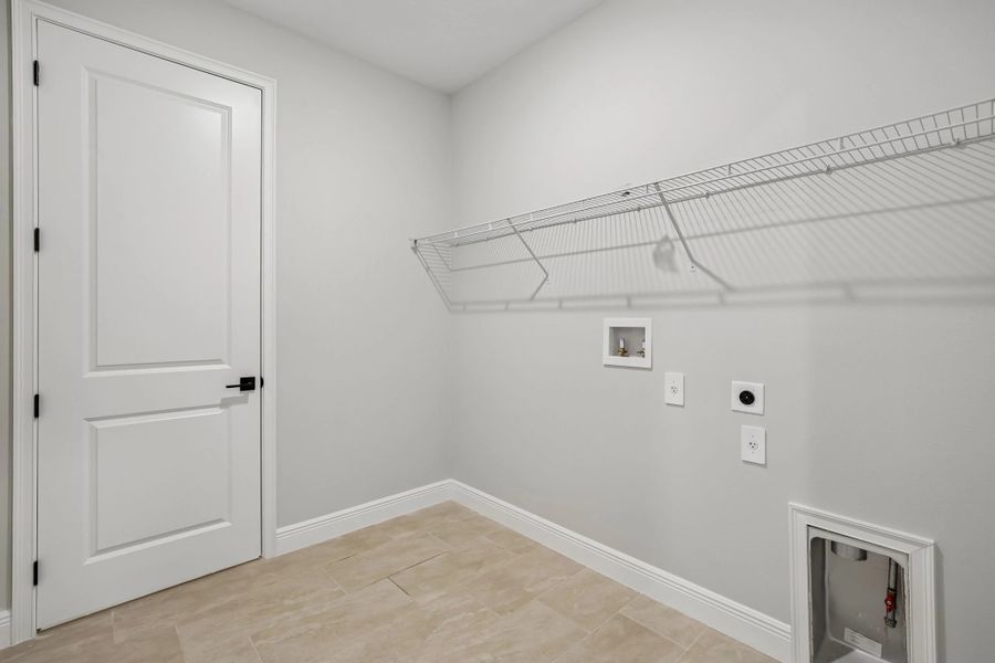 Spacious laundry room