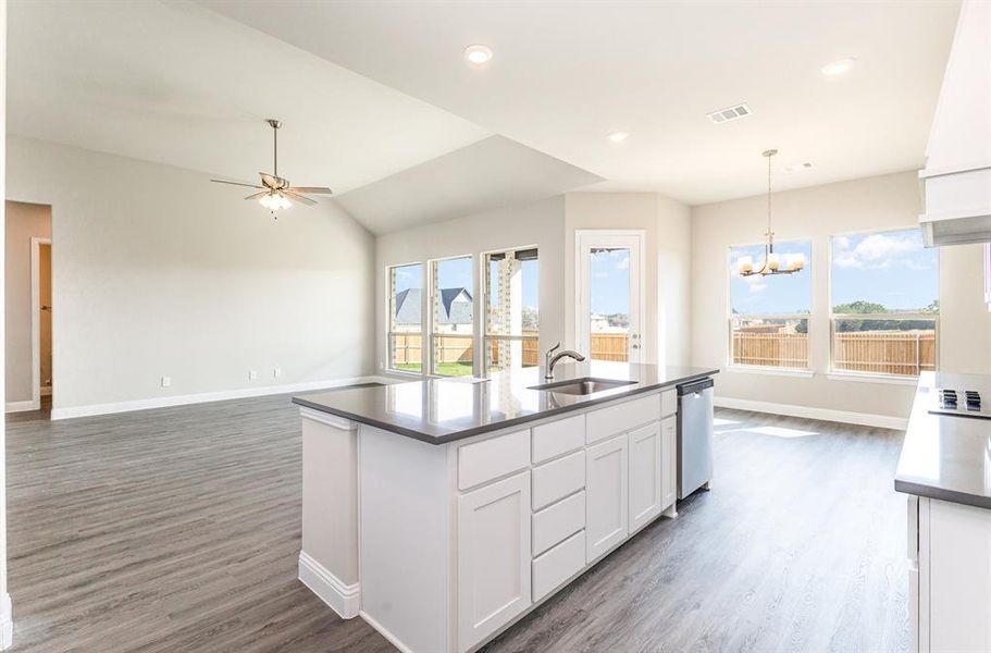 Furnished interior view inside a new home in Ten Mile Creek Estates, DeSoto (Image 5).
