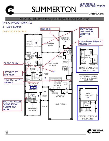 2D floor plan layout of this home in Jubilee Chateau, Hockley, TX (Image 5).