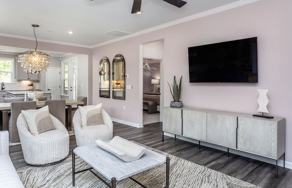 Representative furnished interior of a home built from the Compass by Del Webb in Del Webb at Chatham Park, Pittsboro (Image 6).