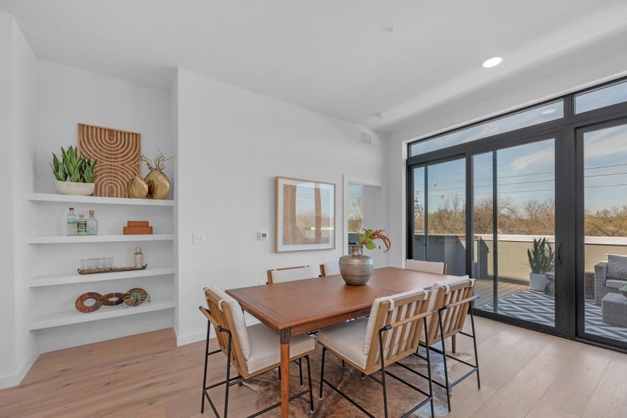 Furnished interior view inside a new home in One Oak, Austin (Image 7).