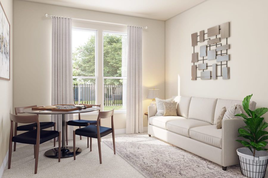 Furnished interior view inside a new home in Mason Woods, Cypress (Image 7). Furnished interior view inside a new home in Mason Woods, Cypress (Image 7).