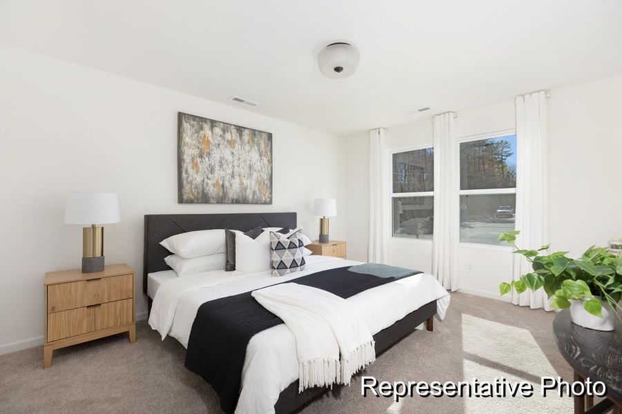 Furnished interior view inside a new home in Village Heights TH, Greensboro (Image 8).