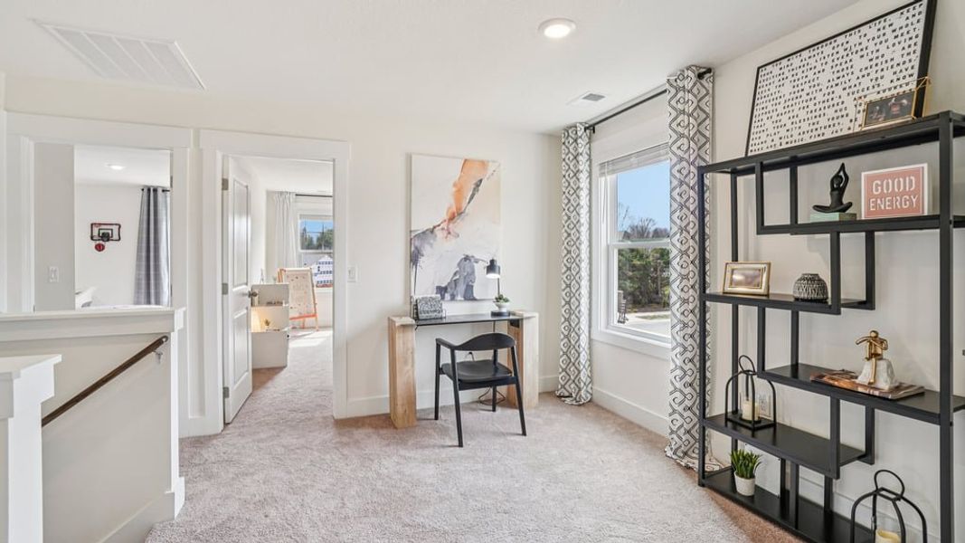 Furnished interior view inside a new home in The Hideaway at Fox Meadows, Bluff City (Image 20).