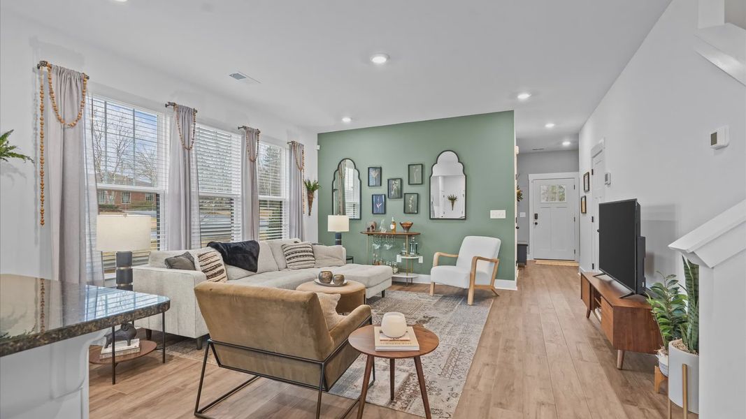 Furnished interior view inside a new home in Gresham Station, Simpsonville (Image 3).