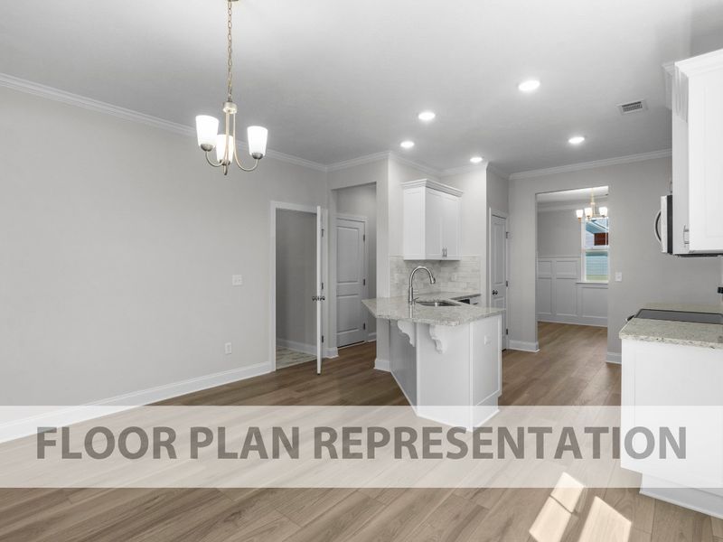 Cafe and Kitchen | 1714 Plan by Ivey Homes