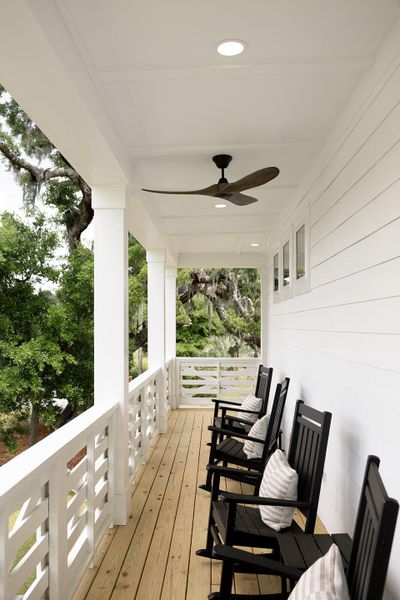 Exterior details and patio area of a home in Central Park, James Island (Image 27).