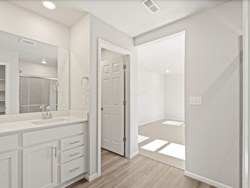 The Juniper floorplan interior image taken at a Meritage Homes community in Colorado Springs. The Juniper floorplan interior image taken at a Meritage Homes community in Colorado Springs.