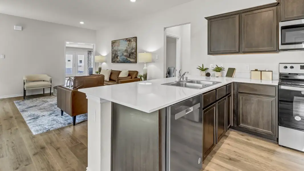 Furnished interior view inside a new home in Wildcat Ranch, Crandall (Image 7).