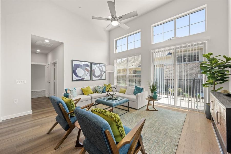 Furnished interior view inside a new home in Mira Lagos, Grand Prairie (Image 15). Furnished interior view inside a new home in Mira Lagos, Grand Prairie (Image 15).