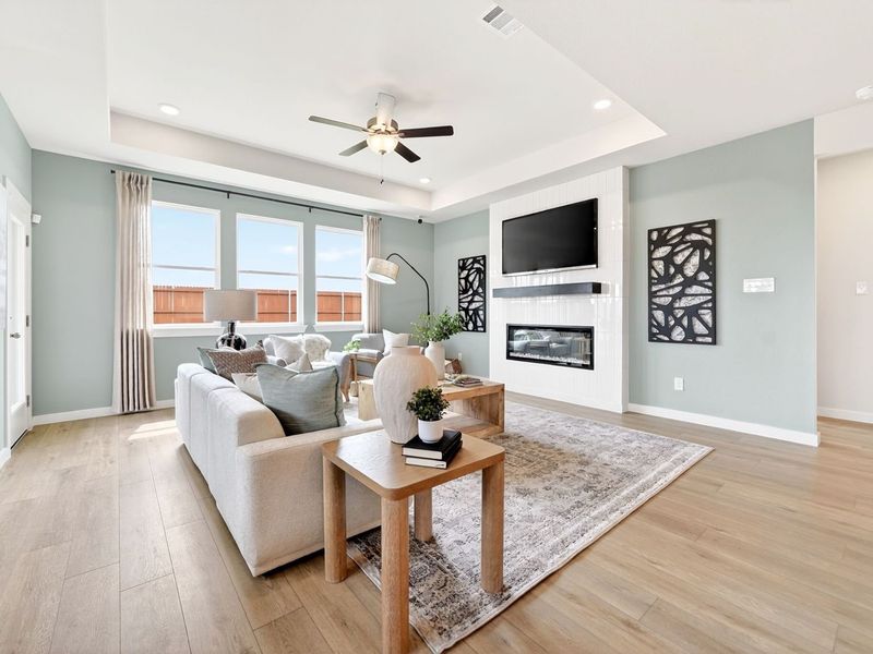 Furnished interior view inside a new home in Parks at Foster Crossing, Anna (Image 18).