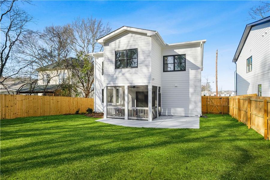 Exterior details and patio area of a home in , Atlanta (Image 30).