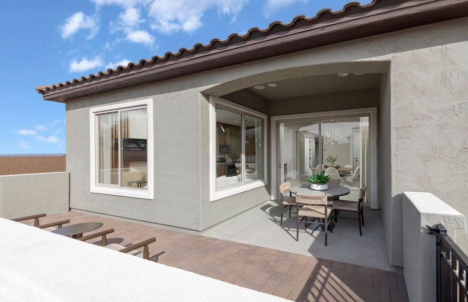 Representative exterior details of a home built from the Bayley by Del Webb in Sun City Festival, Buckeye (Image 3).