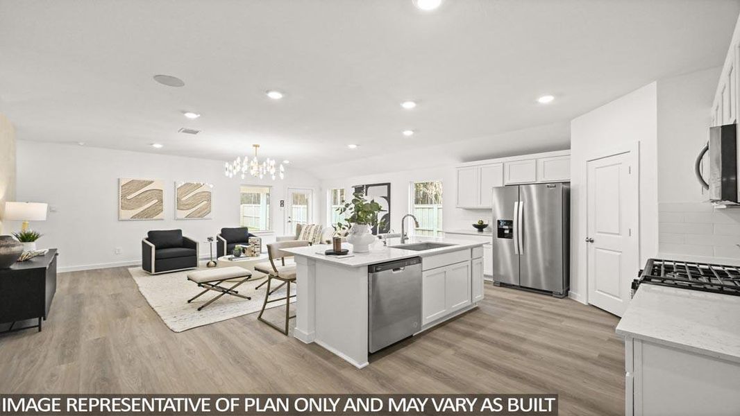 Furnished interior view inside a new home in Silverthorne, Conroe (Image 8).
