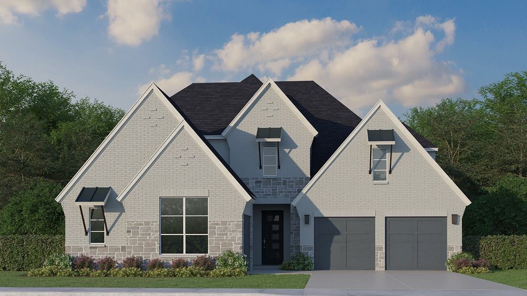 Plan 1648 Elevation D w/ Stone Plan 1648 Elevation D w/ Stone