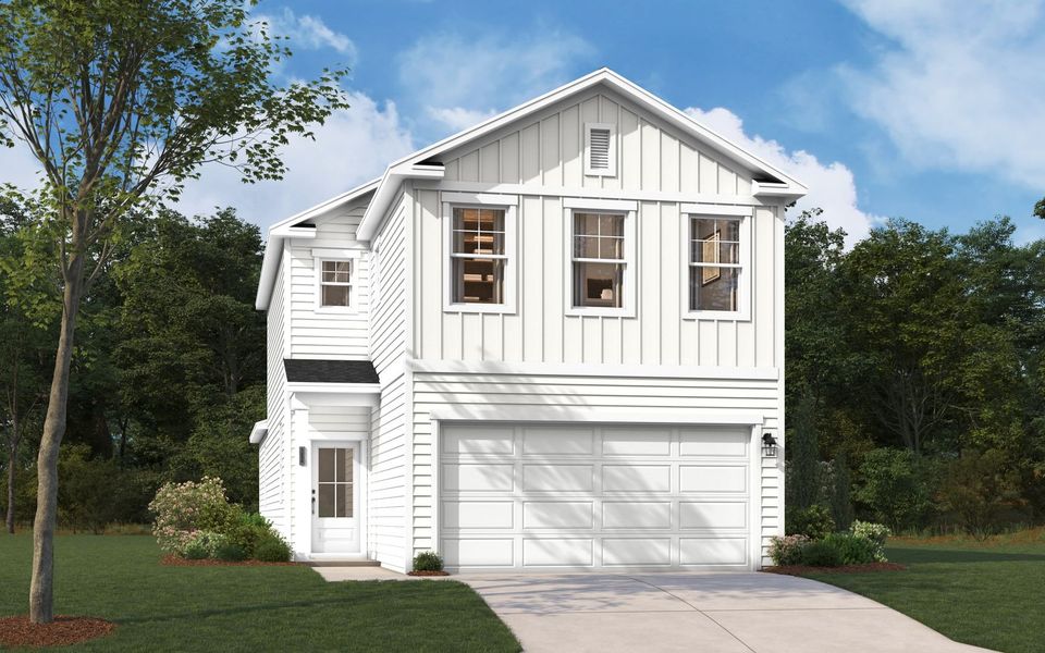 Representative exterior photo of a completed home built from the The Avery by Stanley Martin Homes in Myers Farm, Hopkins, SC (Image 1). Representative exterior photo of a completed home built from the The Avery by Stanley Martin Homes in Myers Farm, Hopkins, SC (Image 1).