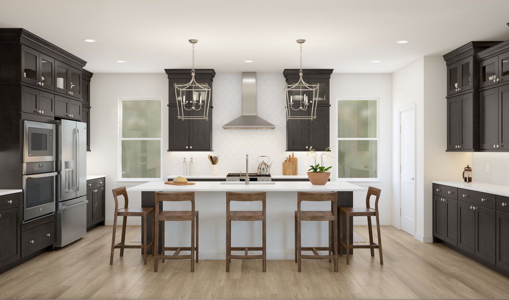 Kitchen with pendant lighting Kitchen with pendant lighting