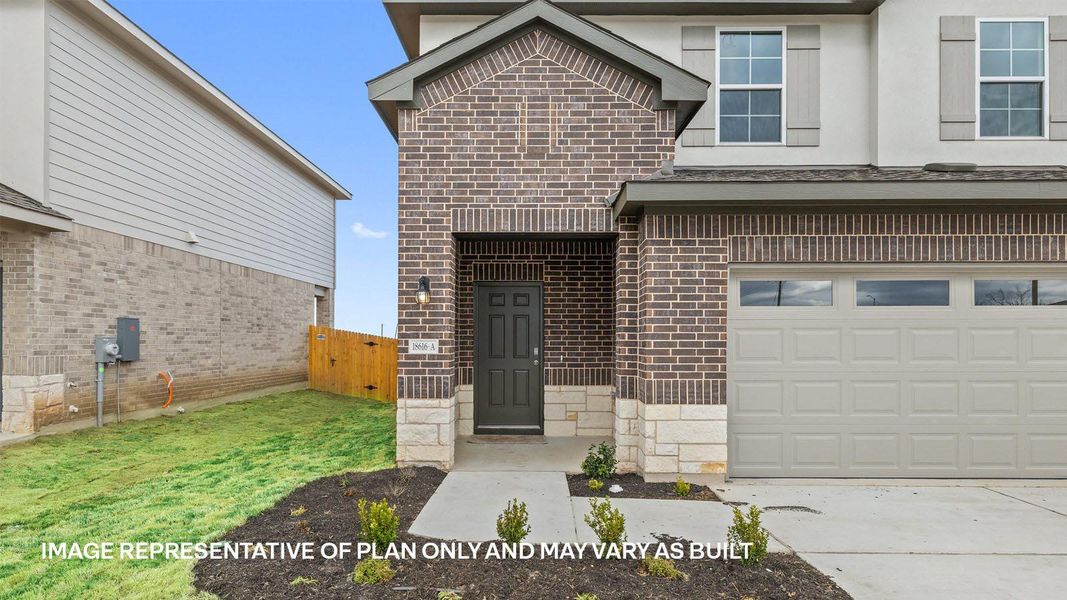 Exterior details and patio area of a home in Palomino, Manor (Image 23).