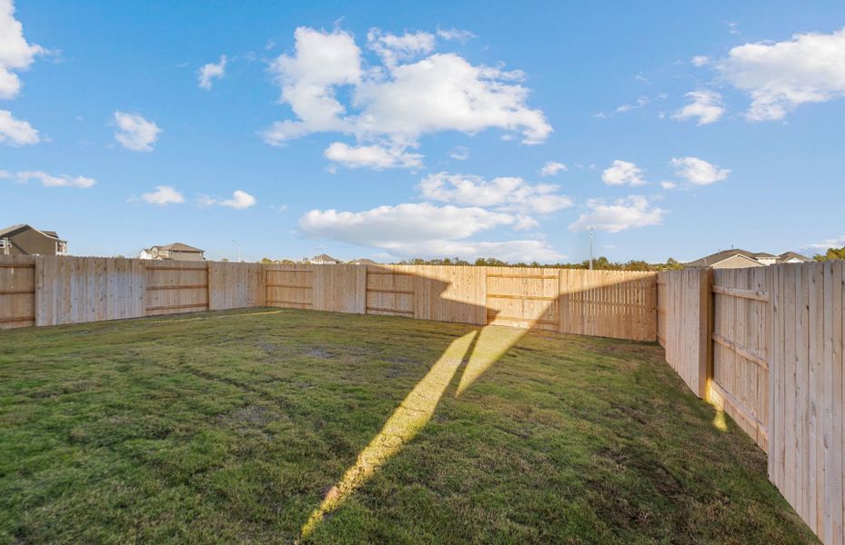 Exterior details and patio area of a home in Patterson Ranch, Georgetown (Image 22).