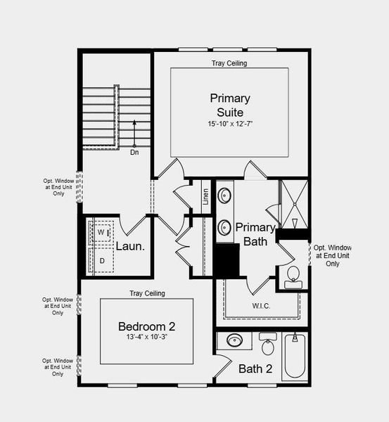 2D floor plan layout of this home in Rosewood Farm, Lawrenceville, GA (Image 6).