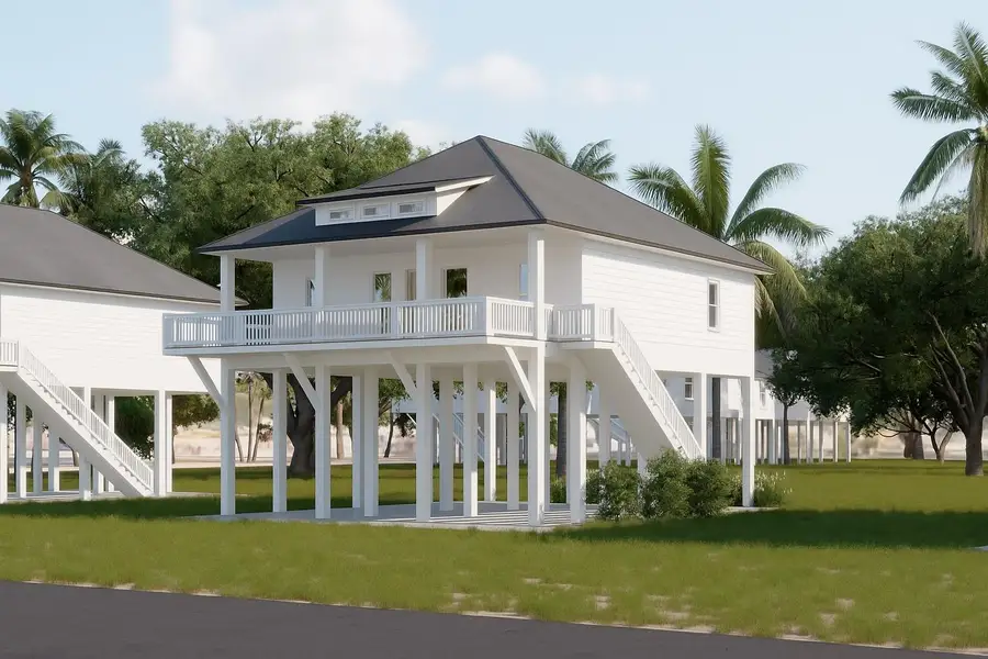 Front exterior of a new home in , Bolivar Peninsula, TX, highlighting curb appeal (Image 2).