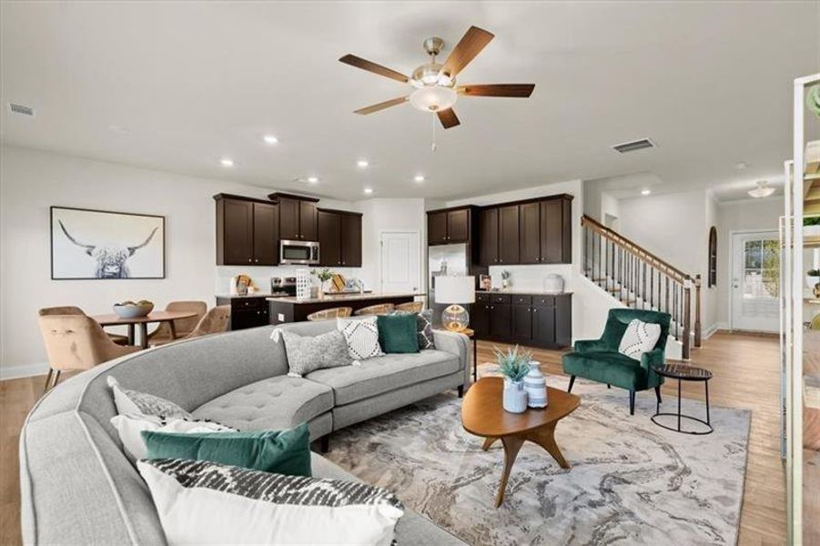 Furnished interior view inside a new home in , Dacula (Image 10).