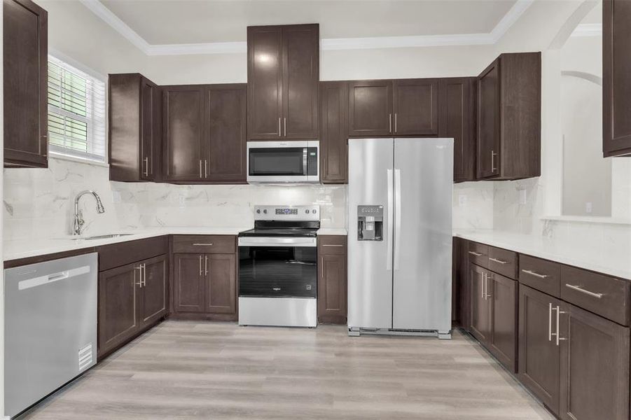 Open kitchen with window