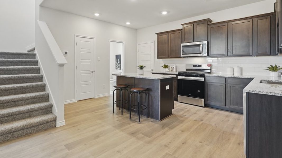 Representative furnished interior of a home built from the Caspian by D.R. Horton in Liberty Crossing, Royse City (Image 8). Representative furnished interior of a home built from the Caspian by D.R. Horton in Liberty Crossing, Royse City (Image 8).