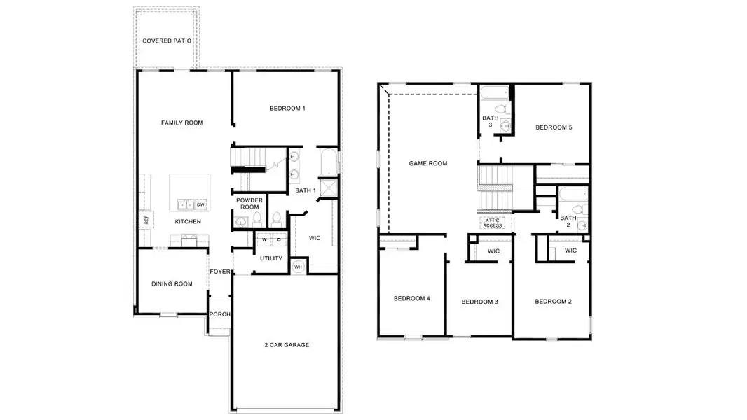 2D floor plan layout for the The Callum by D.R. Horton in Hunters Ranch, San Antonio, TX (Image 2).