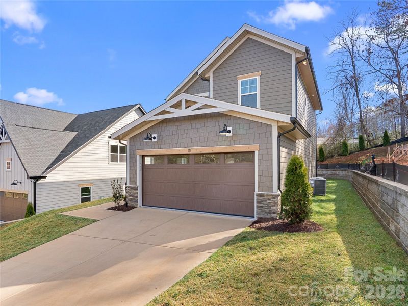Front exterior of a new home in , Weaverville, NC, highlighting curb appeal (Image 26).