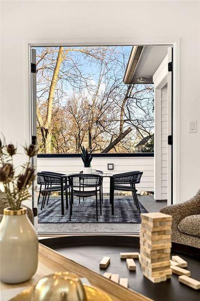 Exterior details and patio area of a home in , Atlanta (Image 36).